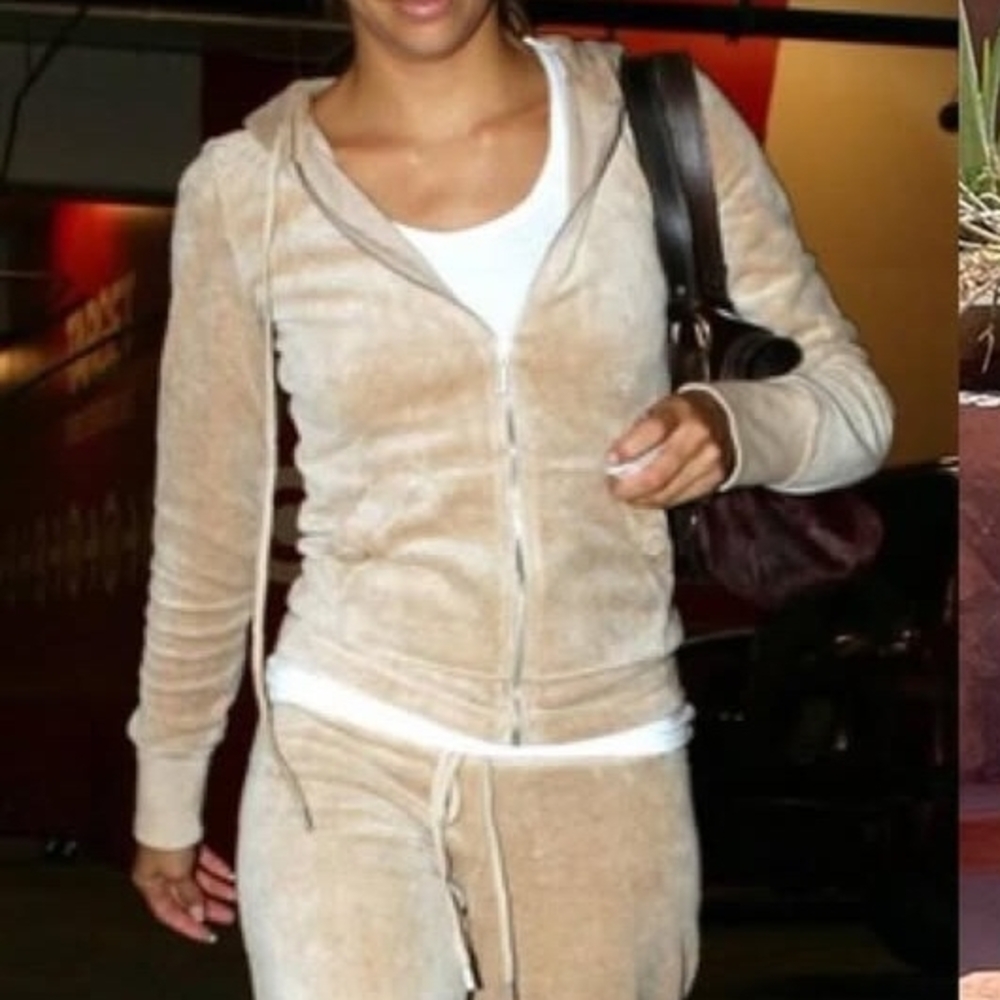 Juicy Couture Tan Velour Tracksuit